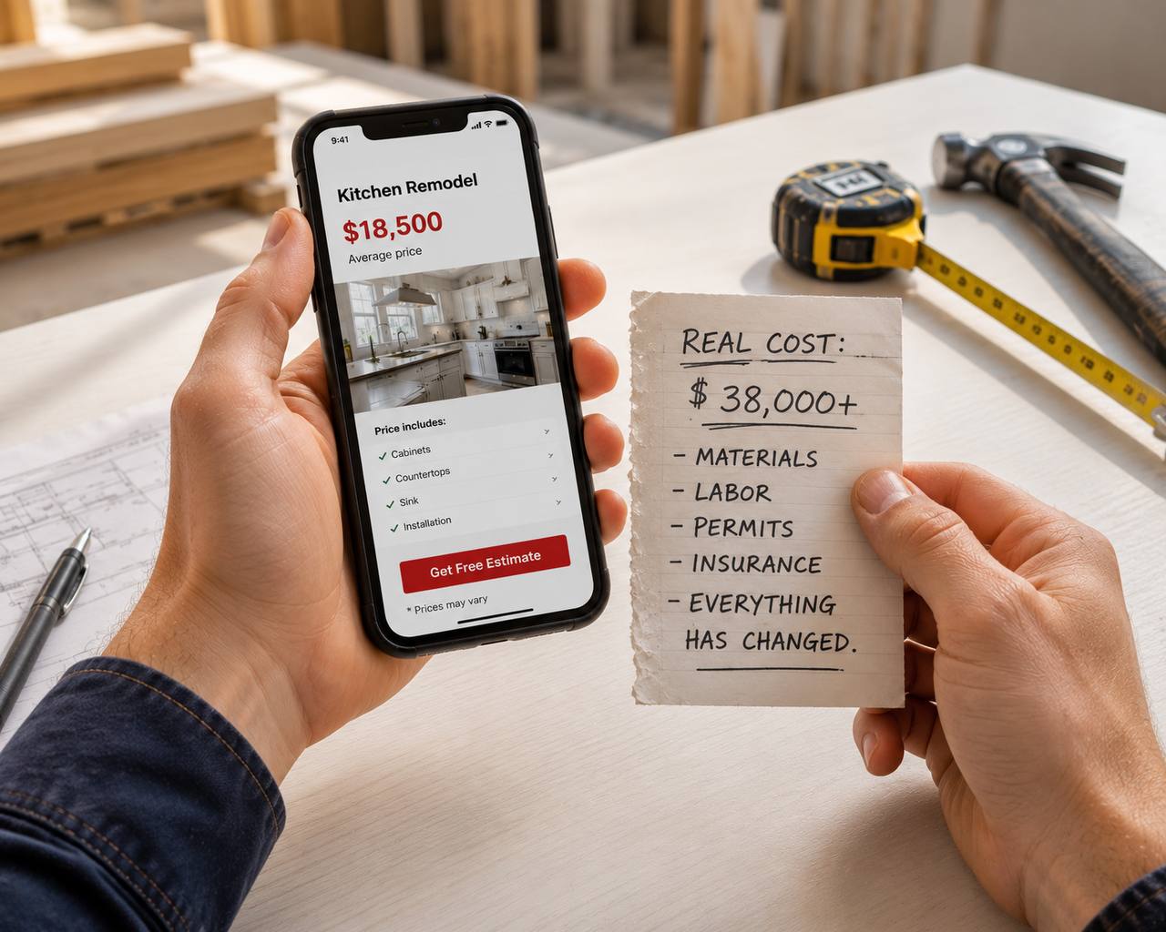 The Client Wasn't Looking at My Estimate. He Was Looking at His Phone.